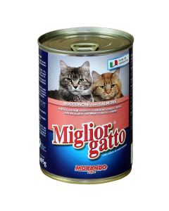 Ushqim për mace, Miglior Gatto, 405gr, me salmon