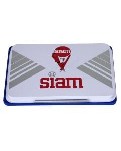 Tampon vule i mesëm, Siam, metal dhe sfungjer, 13x8.5x1.5 cm, blu, 1 copë