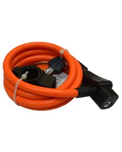 Bicycle cabe lock pink with clump 8 mm x 100 cm