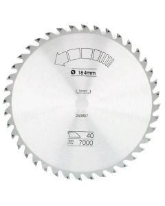 Saw blade for wood, Black&Decker, 184x16 mm