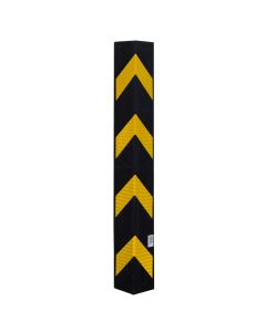 Rubber protectors for corners, 80 cm, PVC, black with yellow