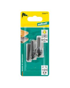 Adjustment bits for holes, Wolfcraft, 3 pc, 6, 12, 16 mmm