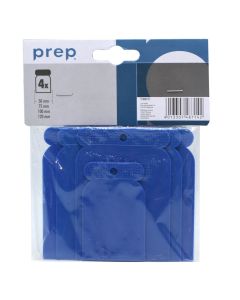 Set me shpatulla plastike, Prep, 50, 75, 100, 120 mm, ngjyra blu