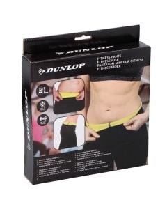 Tuta fitnesi, Dunlop, per djersitje dhe tonifikim, e zeze me te verdhe