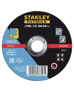 Aluminum cutting disc, Stanley, 1.6 x 22 x 125 mm