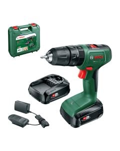 Drill with drums, Bosch, EasyImpact, 18V-40, 18 V, 2 x 2.0 Ah, 32 Nm, 24450 bpm, 13 mm mandrel, 8 mm screw, 13 mm steel, 30 mm wood, 13 mm concrete