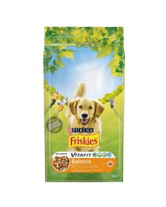 Ushqim per qen, Friskies, Balance, 4 kg, mish pule dhe perime
