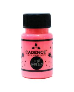 Fluorescent paint, Cadence, Glow in the Dark, 50 ml, pink color