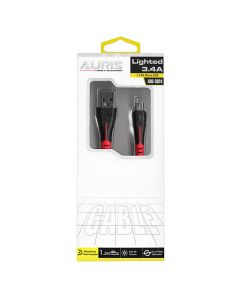 Charging plug, Auris, CB24, USB-micro USB, 3.4 A, 120 cm, black