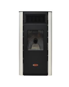 Sobe me pelet, FlumenFire, Baby, 9.5 kW, bezhe, 180-235 m3 ajer/ore, konsumi elektrik 140-350 W, rendimenti 85.1-89.5 %, kapaciteti I rezervuarit 20 kg, 10-25 ore autonimi