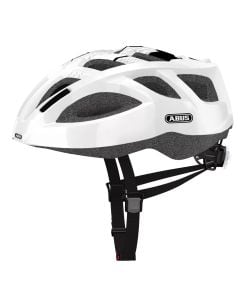 Helmet for bicycles and scooters, Abus, size L, LED light, with ventilation and mosquito nets, white color