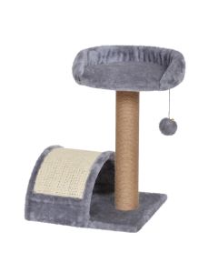 Kruajtëse thonjësh dhe ndenjëse për mace, Camon, 35x35xH49 cm, formë peme, ngjyrë gri