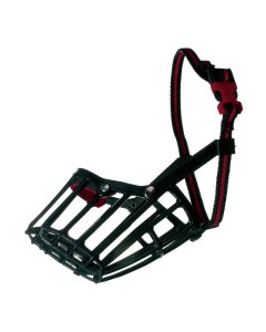 Maske mbrojtese per qen, Camon, 30 cm, L10.5 cm, ( Bearded Collie, Border Collie ), plastike, ngjyra e zeze