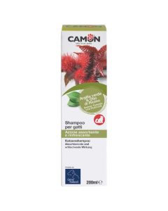 Natural shampoo for cats, Camon, Castor oil, 200 ml, renaturalizes the skin