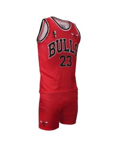 Adult Basketball Uniforms 4U Sports Bulls Jordan Size XXL Suit 1 Red Color