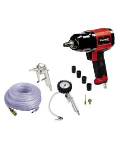 Set of pneumatic guns, air guns, tire inflation guns, and accessories, Einhell, 10 Pc