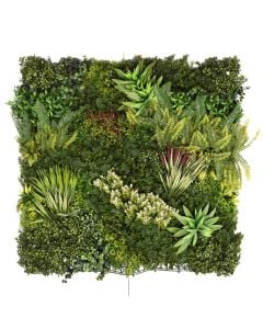 Artificial leaf fence, Giardino Verde, Viena, Gaea, 100x100 cm, 2950 gr/m², 1474 leaves/m², green color with shades