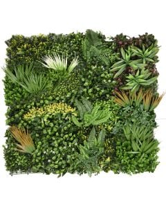 Artificial leaf fence, Giardino Verde, Rome, Spring Garden, 100x100 cm, 3200 gr/m², 1179 leaves/m², green color with shades