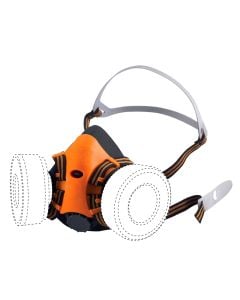 Respiratory mask, Kapriol, with 2 exits