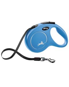 Litar drejtues per qen, Flexi, Classic, M, 5m, 25 kg, ngjyre blu