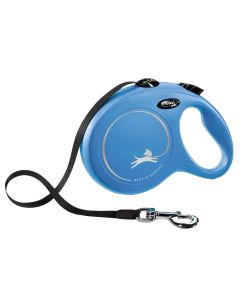 Litar drejtues per qen, Flexi, Classic, L, 8m, 50 kg, ngjyre blu