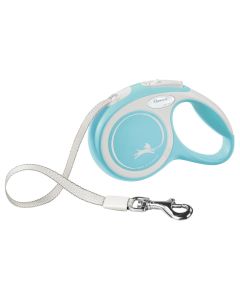 Litar drejtues per qen, Flexi, Comfort, XS, 3m, 12 kg, ngjyre blu