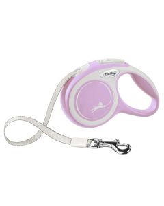 Litar drejtues per qen, Flexi, Comfort, XS, 3m, 12 kg, ngjyra roze
