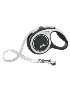 Litar drejtues per qen, Flexi, Comfort, XS, 3m, 12 kg, ngjyre e zeze