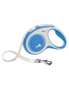 Litar drejtues per qen, Flexi, Comfort, S, 5m, 15 kg, ngjyre blu