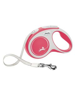 Litar drejtues per qen, Flexi, Comfort, S, 5m, 15 kg, ngjyre e kuqe