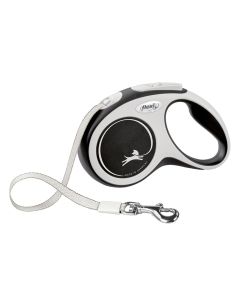 Litar drejtues per qen, Flexi, Comfort, S, 5m, 15 kg, ngjyre e zeze