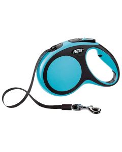 Litar drejtues per qen, Flexi, Comfort, M, 5m, 25 kg, ngjyre blu e hapur