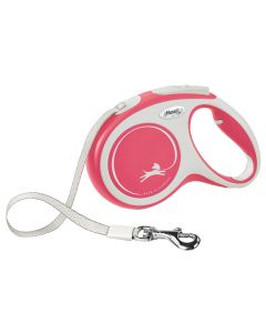 Litar drejtues per qen, Flexi, Comfort, M, 5m, 25 kg, ngjyre e kuqe