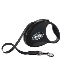 Litar drejtues per qen, Flex, Style, S, 3m, 15 kg, ngjyre e zeze