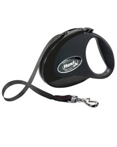 Litar drejtues per qen, Flex, Style, M, 5m, 25 kg, ngjyre e zeze