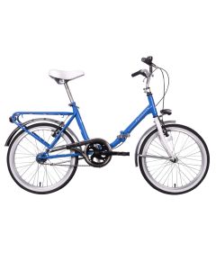 Biciklete e palosshme, Denver, 20", 1 shpejtesi, trup celiku, ngjyra blu