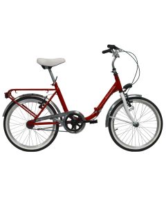Biciklete e palosshme, Denver, 20", 1 shpejtesi, trup celiku, ngjyra e kuqe