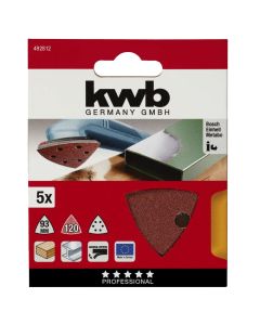 Leter zmerile trekendore, KWB, P120, 93 mm, 5 cope