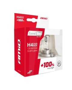Llampa Amio Lumitec Silver Duo +100% H4 12V 60/55W Am-01402 Set