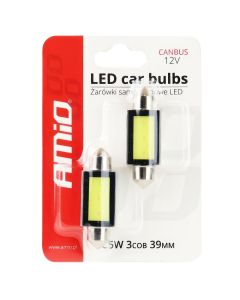 Llampa Led Canbus Amio Am-01640 Cob3 C5W C10W 39Mm 12V White