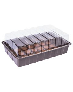 Small greenhouse for growing plants, Videx, H13 x W22 x L36 cm, with coconut base