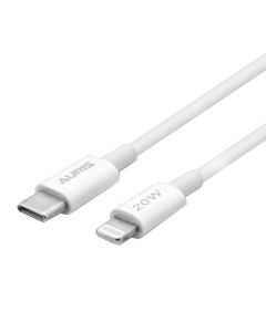 Fishë karikimi, Auris, CB30, Type-C-Lightning, 20 W, 200 cm, ngjyrë e bardhë