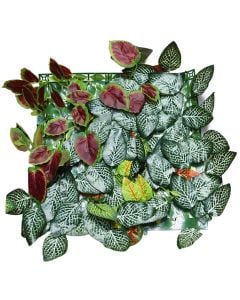Artificial leaf hedge, Giardino Verde, Wandering Jew, 33x33 cm, 1000 gr/m², 32 leaves/m², green color with shades