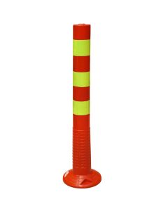 Safety cone with yellow fluorescent strips, 75 cm