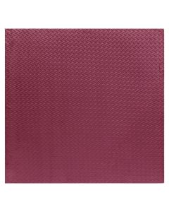 Shtresë gome për aerobi dhe fitnes, 100x100x2.5 cm, ngjyra e kuqe me blu