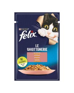Snack për mace, Felix, 85 g, me mish salmon