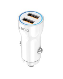 Car charger, Amio, AM-03879, 10.5 W, 2 USB ports