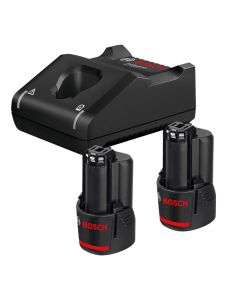 Set karikues dhe 2 bateri, Bosch, GBA 12V 3.0AH + GAL 12V-40, 12V, 3.0Ah
