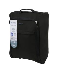 Valixhe udhëtimi, ProWorld, poliestër, 20", W22 x D36 x H50 cm, ngjyra e zezë