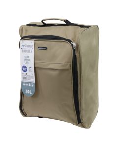 Valixhe udhëtimi, ProWorld, poliestër, 20", W22 x D36 x H50 cm, ngjyra bezhë
